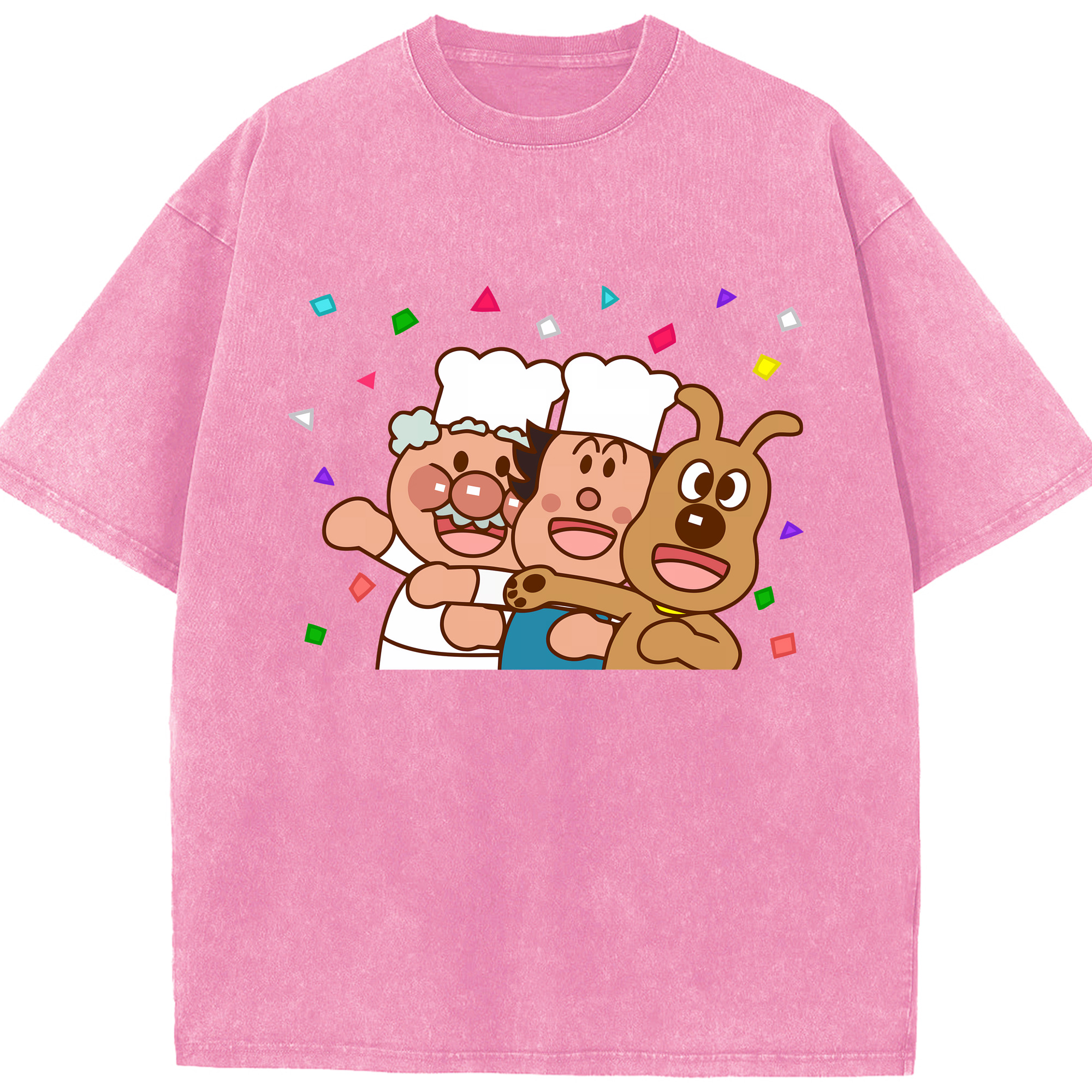 （画像用） アンパンマン Anpanman 綿100% ヴィンテージ風 半袖Tシャツ（フロントプリント）
